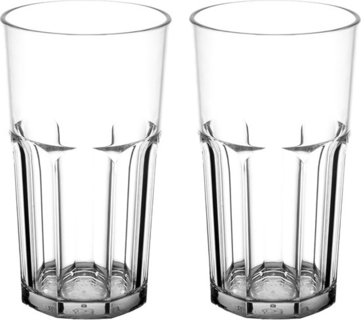 Multifunctionele Kunststof Glazen – 33cl – Transparant – 2 Stuks