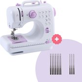 Crafts&Co Machine à coudre Enfants - Offre combinée avec ensemble d'aiguilles - Hobby & Créatif - Machine à coudre pour enfants - Wit