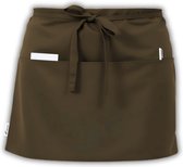 Viamart® - Professionele Horeca Sloof - Horeca Schort - Bistroschort - Heupschort - Bedieningsschort - Serveerschort - Oberschort - Kort Schort - Kokssloof - Unisex: Man & Vrouw - Maat: One Size Fits All - Wasbaar op 60° - Kleur: Cognacbruin