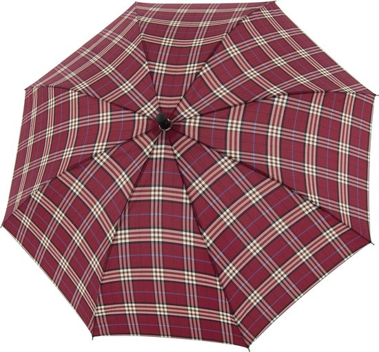 Paraplu Burgund Rood Beige - Fiberglass - Dsn 103 cm - Lengte 79 cm - Doppler