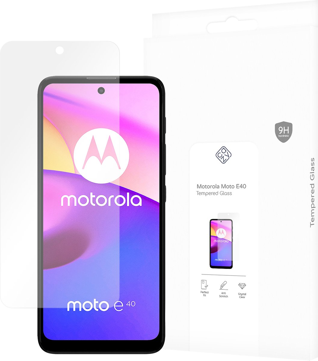 Cazy screenprotector geschikt voor Motorola Moto E40 - Screenprotector Gehard Glas