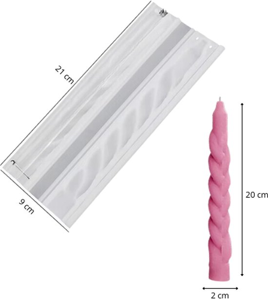 ZoeZo - Kaarsmal Dinerkaars Geknoopt - Knopen - Dinerkaarsen - Kaars mallen - Siliconen mal - Zelf kaarsen maken - Gips & epoxy gieten - Zeep maken