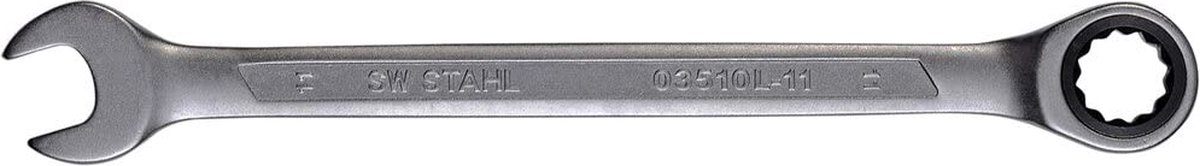 SW-Stahl 03510L-11 Ringratelsleutel 11 mm I fijnvertand met 72 tanden I steeksleutel met ringratel I ringratelsleutel I ringratelsleutel