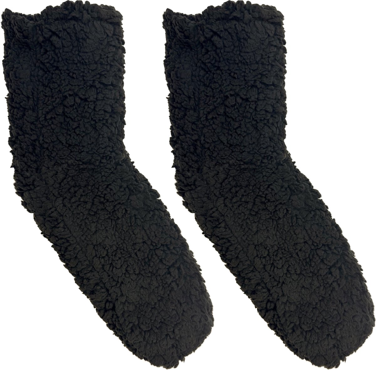Fluffy Wintersokken voor Dames - Warme Huissokken - Zwart - 3BMT®