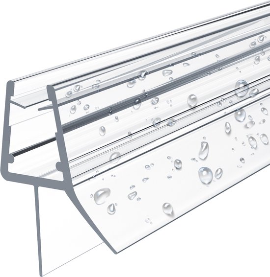 EMKE Joint de douche - Joint en PVC pour porte de douche - S03 - 100 cm de long - pour épaisseur de verre 7-8 mm - Bande de douche - Bande anti-fuite - Barrière d'eau