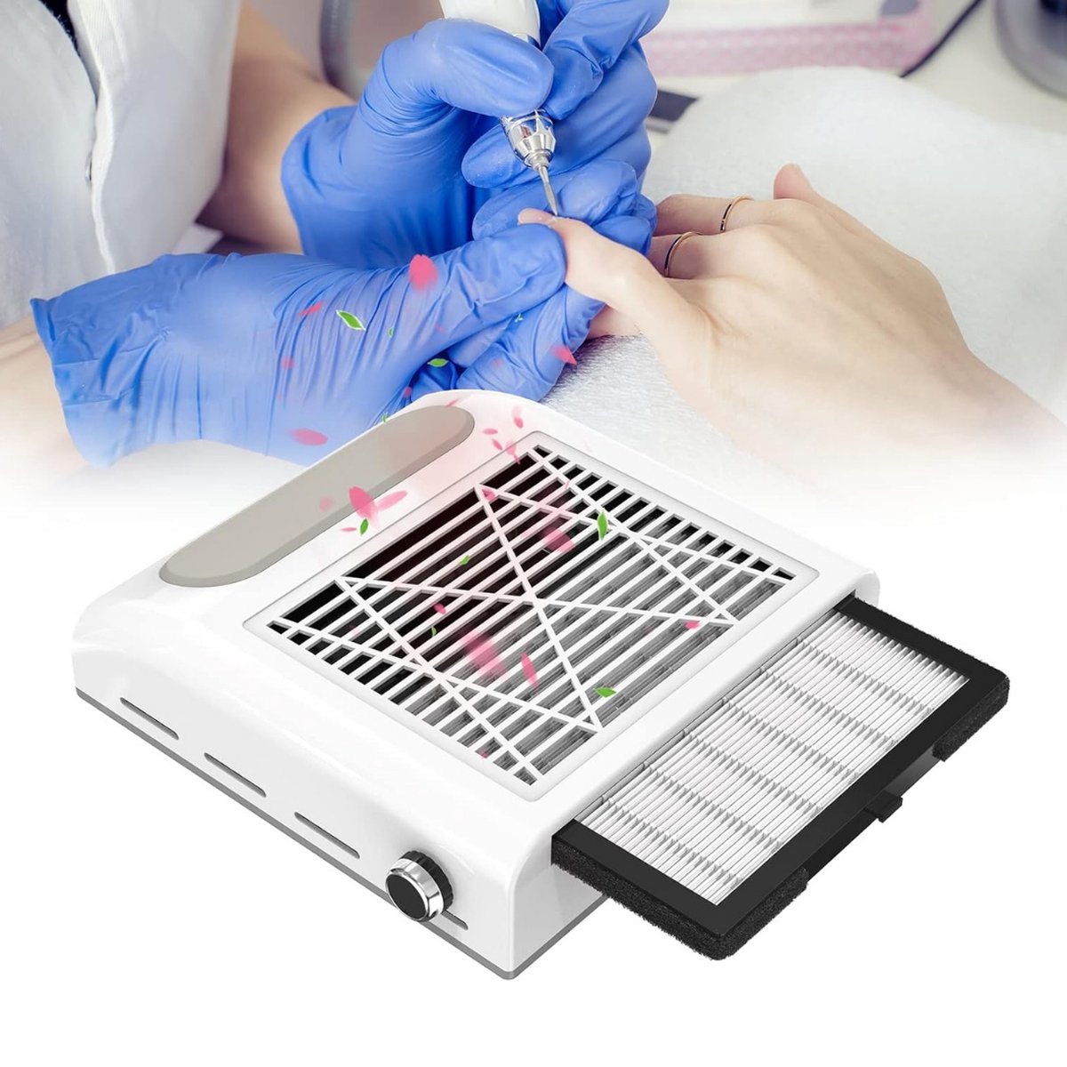 Nagel Afzuiger - Stofafzuiger Nagels – Stofafzuiging Met Instelbare Snelheid - Nageltafel – Nail Dust Collector Met Krachtige Afzuiging - Manicure - Pedicure - Sterke afzuiging – Wit op Prijzenvolger.com