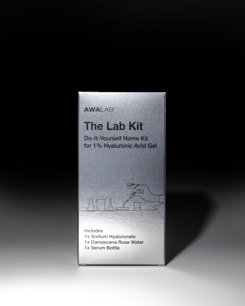 Goedkoopste Awalab - The Lab Kit - DIY Starterspakket - Zelf Hyaluronzuur Gel maken - Do-it-yourself cosmetica - Huidverzorging geschenkset - Incl. 50 ml serum flesje - Met video tutorial via QR code - Hyaluronzuur voor een stralende huid