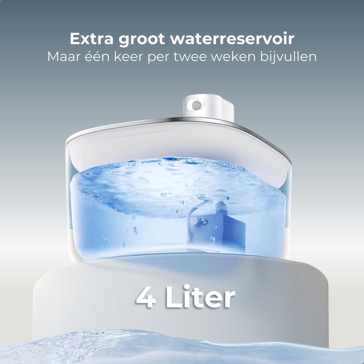 CatElite® - Premium Drinkfontein Kat | Stream - Draadloos - Waterdispenser met Sensor en Accu - Incl. 2 Filters - 4L Waterfontein Kat - Kattenfontein - Fluisterstil - Volledig RVS thumbnail 7