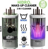Hidro. Deluxe Elektrische Make-up Kwastenreiniger - Droger - UV Sterilisatie | Multi Brush Cleaner - Dryer - UV sterilisation | Meerdere Kwasten Tegelijk Reinigen | Elektrische Borstel Schoonmaker | Perfect Moederdagcadeau | Kerstcadeau vrouw - kwast
