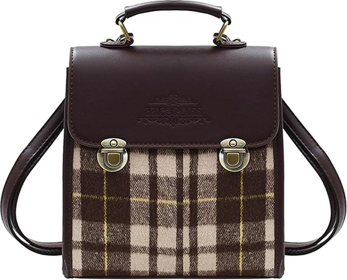 Homesy - Rugzak voor Dames, PU-Leer Rugzaktassen Mode Rugzakken Schoudertas, Klein, Waterdicht, Cityrugzak, Handtas, 2-in-1 Mini-Tas, Dagrugzak, Dames, Elegant, voor Vrije Tijd, School, Reizen, Werk, Zwart