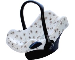 Maxi Cosi hoes – wasbaar katoen – past op CabrioFix, Pebble, Citi – groep 0+ autostoel – geschikt voor 3-puntsgordel – Wallabiezzz Dandelion Bruin