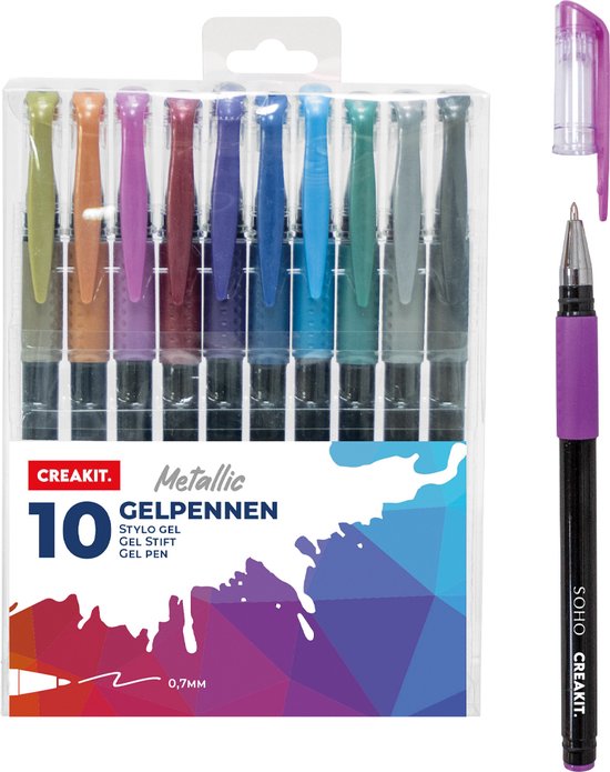 Set van 10 gelpennen met laserzwaard