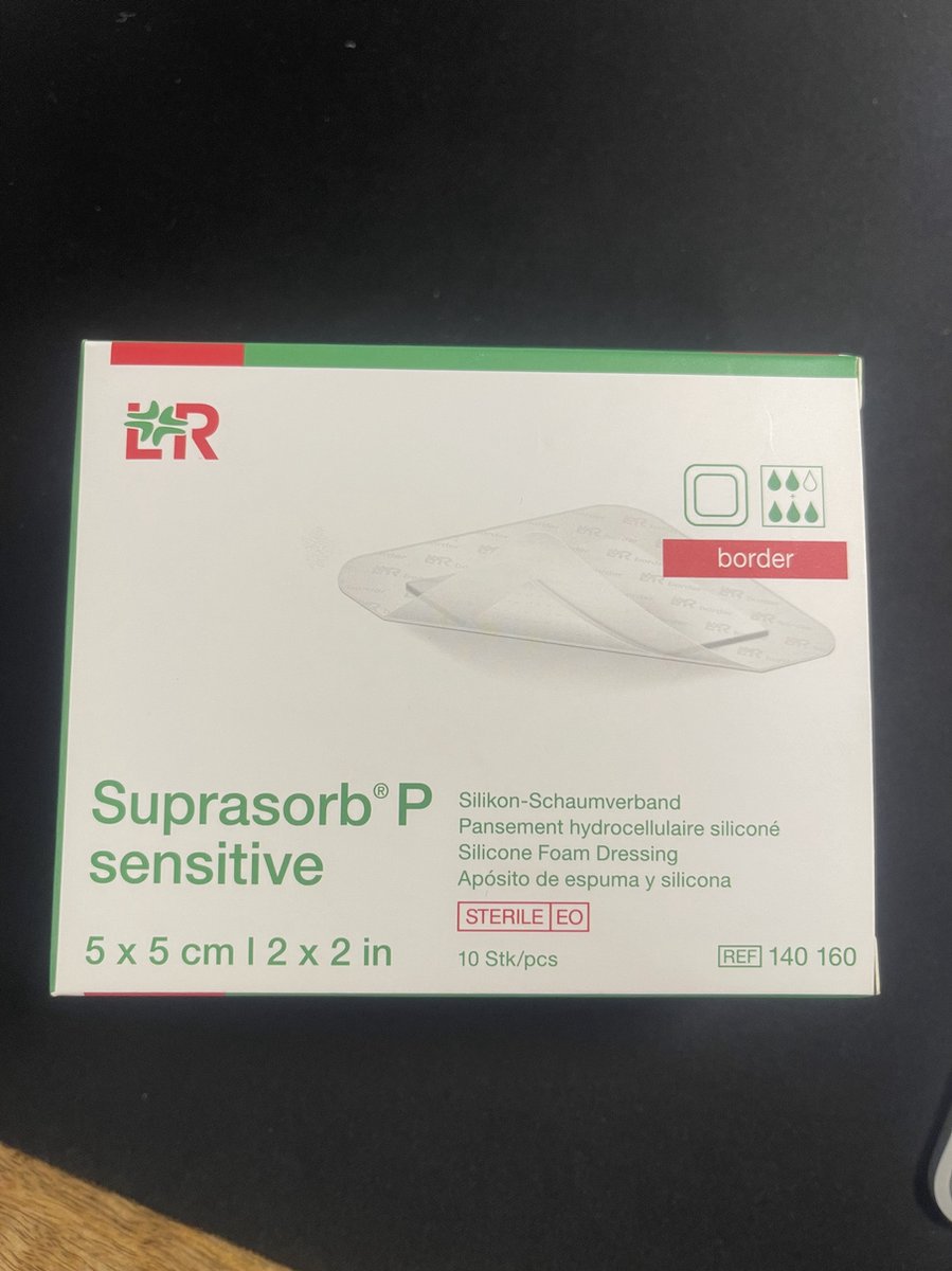 Goedkoopste Lohmann & Rauscher -Suprasorb - P sensitive PU-Schaumverband,-steril border 5x5cm- 10 stuks in een doos