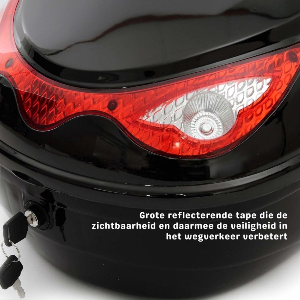 Top Case/Suitcase for Scooter, Motorcycle, Quad Bike, 22 Litres, Black