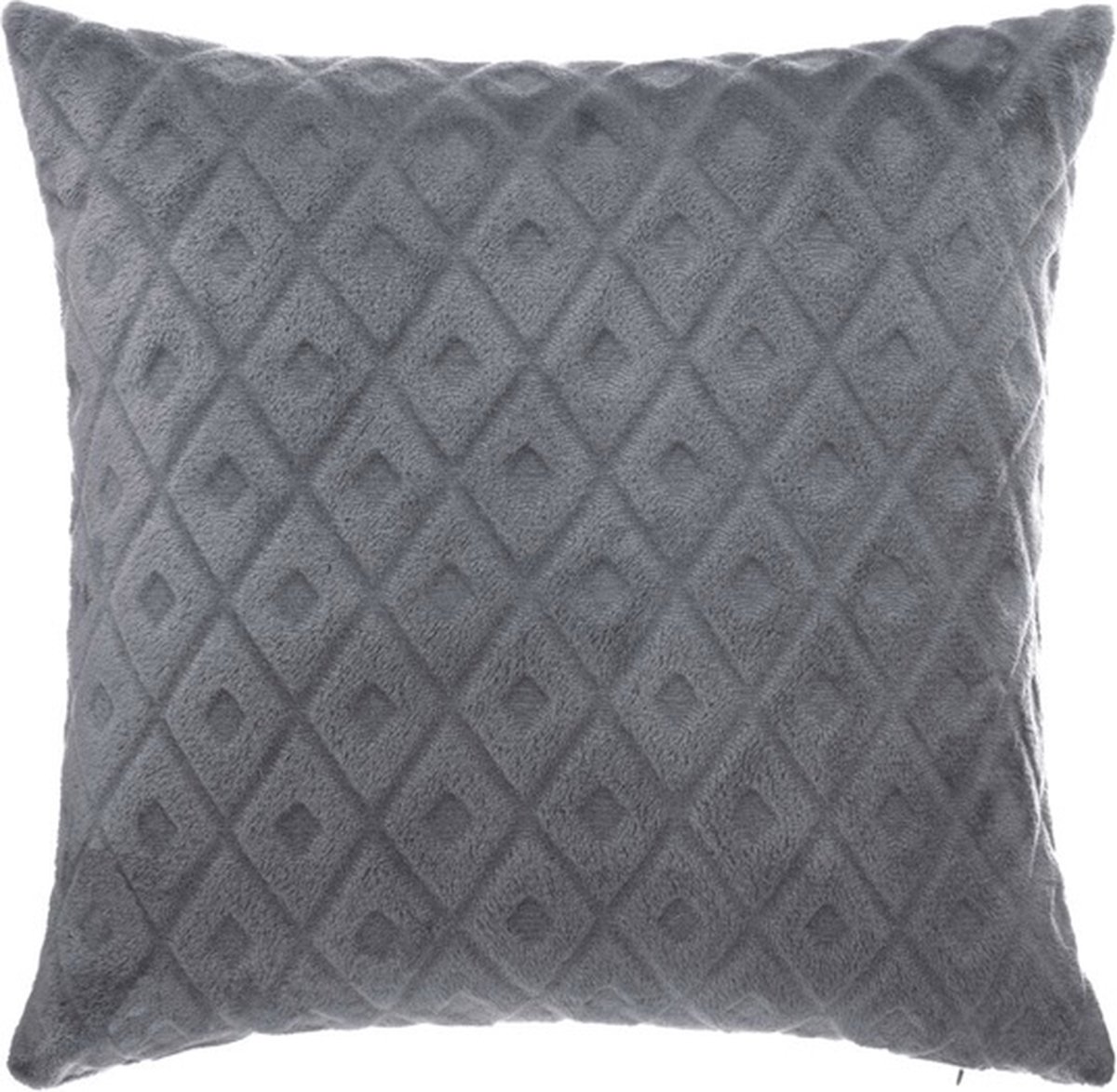 Atmosphera Sierkussens - sierkussentje 40x40 - polyester/flanel - leigrijs