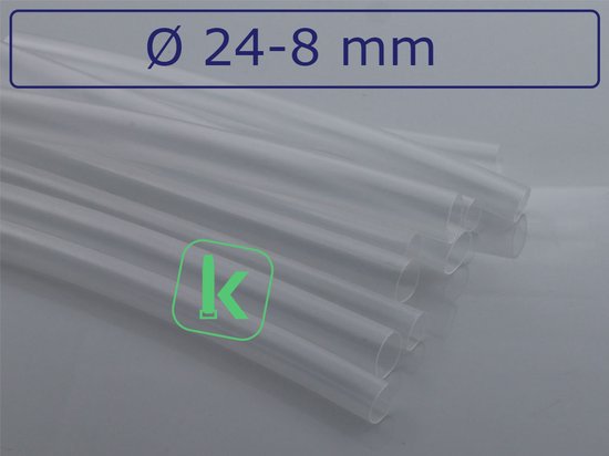 Sourcing Map Krimpkous – 2,5 Mm, 5 M, Transparant, 2:1 Krimpverhouding, PE, Vlamvertragend, -55 Tot 125°C, Voor Kabels En Sportartikelen