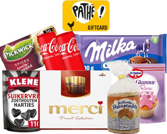 Valentijns- en Kerstcadeaupakket voor Vrouwen - Pathé Giftcard + Lekkernijen