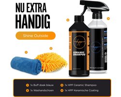 Car Care HPP Ceramic Was & Protect set - Ceramic Shampoo - Auto Wassen- Ceramic Coating - Auto was set - Auto Poetspakket