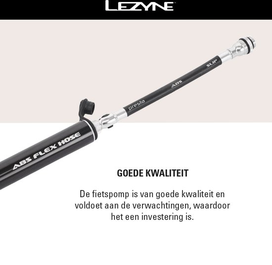 Lezyne Road Drive - Handpomp - Fietspomp - ABS Road Flex Hose - Tot 11 bar - Presta ventiel - Inclusief CNC aluminium frame mount - Aluminium - Maat M - Zwart van Lezyne — afbeelding 2