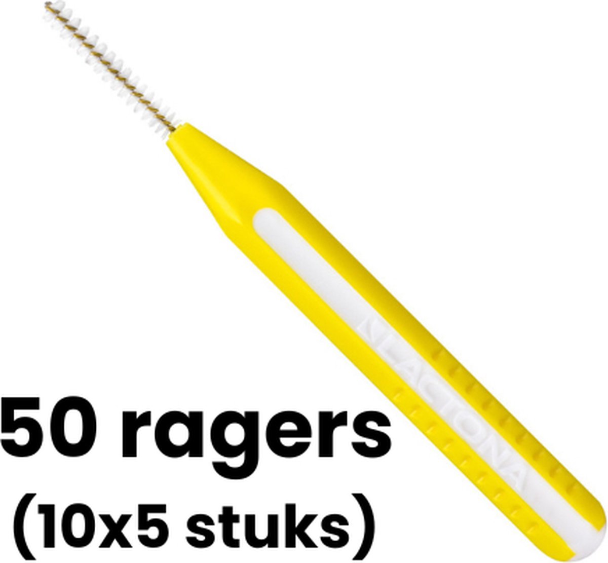 Goedkoopste Lactona Easygrip Ragers Recht-XX-Small - 2.5mm - Geel - 10 x 5 stuks - Voordeelverpakking