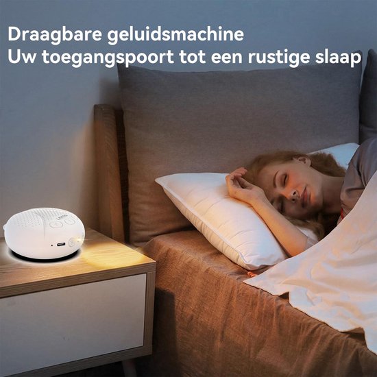 Lakoo White noise - machine baby - Muziekmobiel Baby - Witte ruis machine - accu voor 100 uur van Lakoo — afbeelding 3