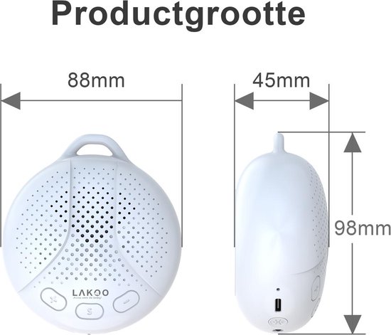 Lakoo White noise - machine baby - Muziekmobiel Baby - Witte ruis machine - accu voor 100 uur van Lakoo — afbeelding 5