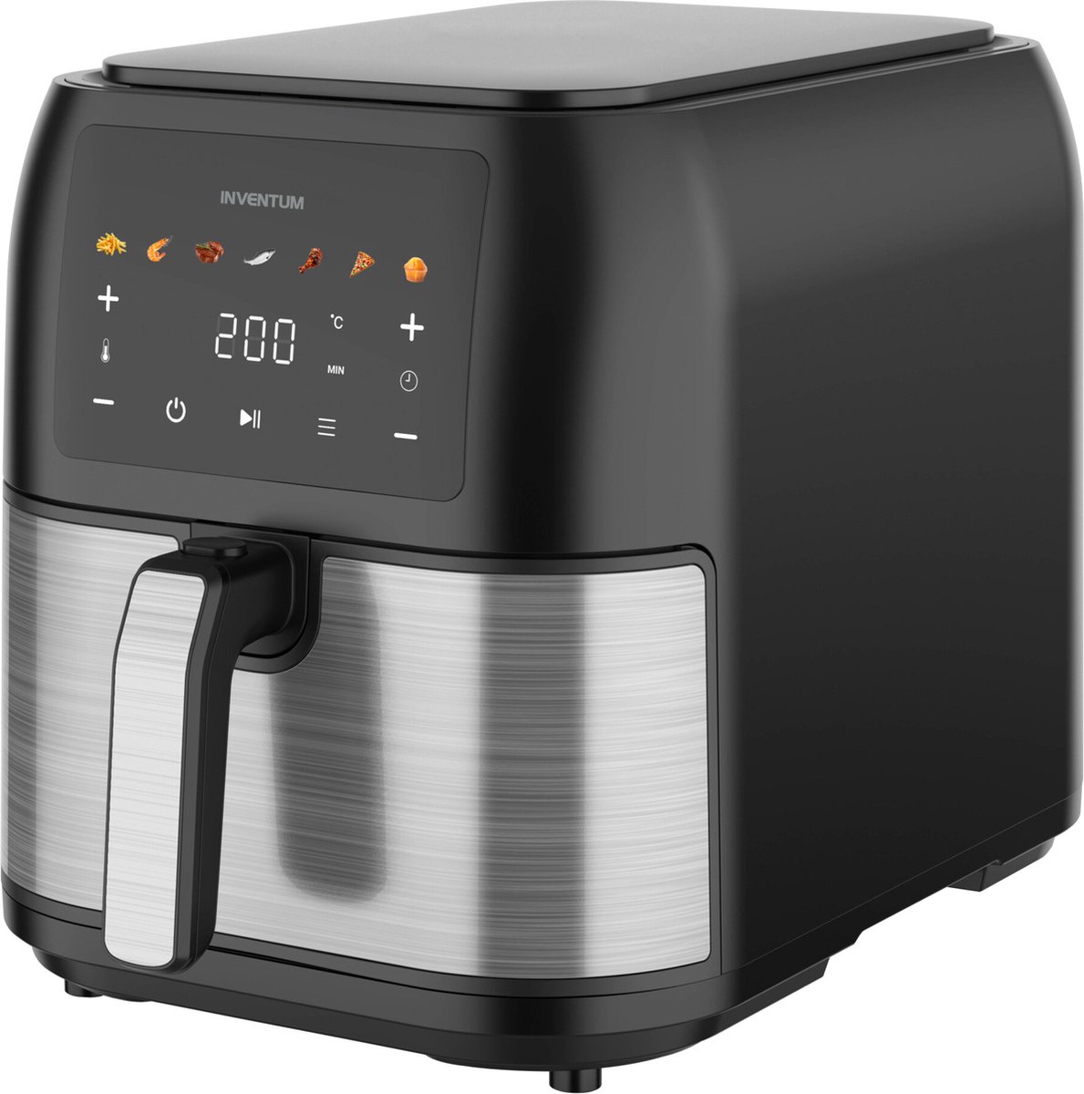 Afbeelding 2 van Inventum GF801HLDB - Airfryer - Inhoud 8 liter - Zwart/RVS