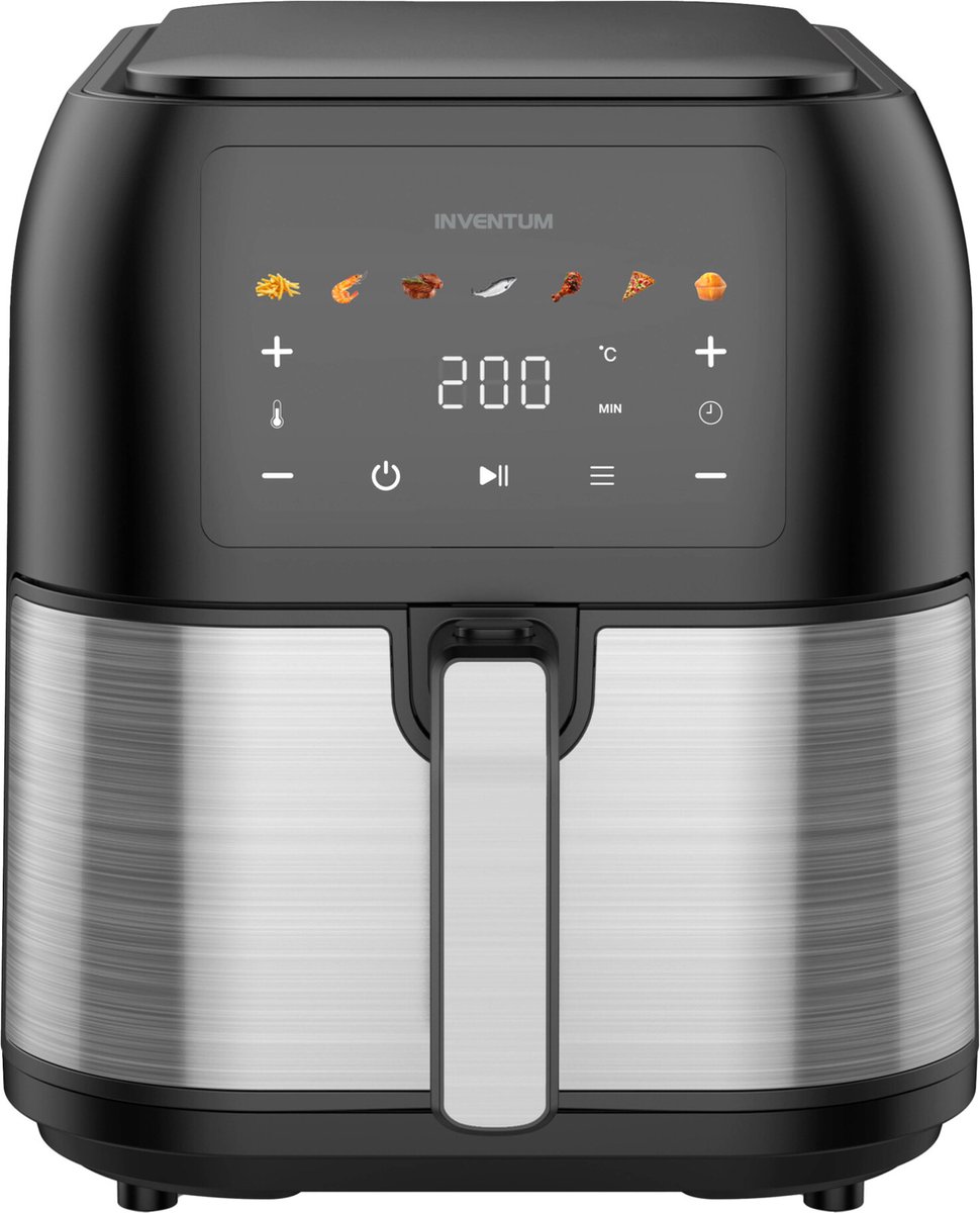 Afbeelding 3 van Inventum GF801HLDB - Airfryer - Inhoud 8 liter - Zwart/RVS