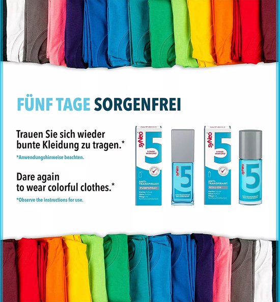 syNeo 5 - Deodorant Anti-transpirant Pompspray - 30 ml - Overmatig zweten