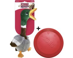 Kong Flyer Frisbee Rood En Kong Shakers Honkers Eend