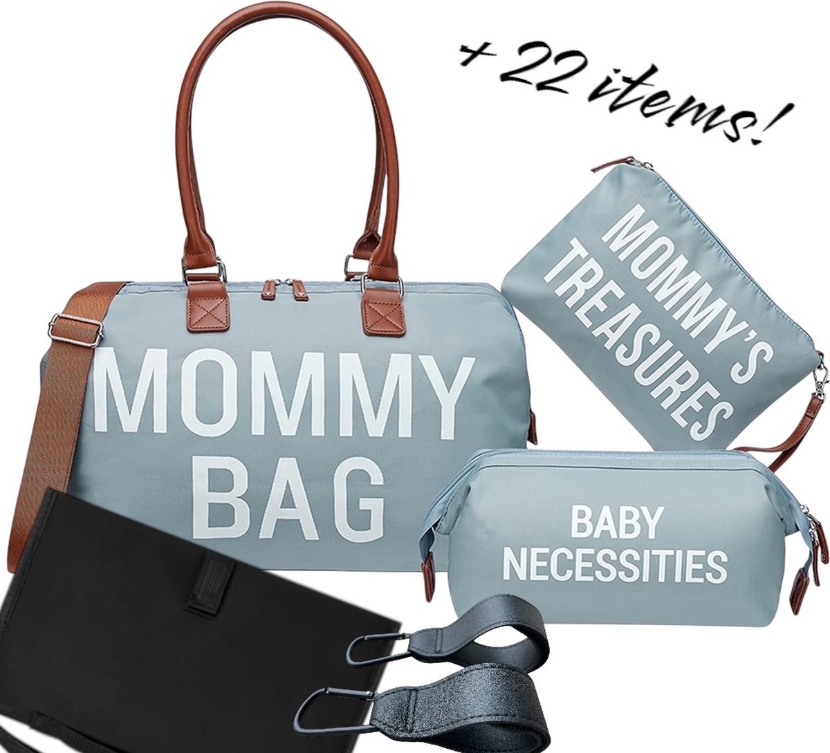 Goedkoopste Jaxx - Luiertas - inclusief 22 essentiele benodigheden-kinderwagen haken-geisoleerde flessenvakjes- Luiertassen – Verzorgingstas – Luier Organizer-Luieretui–Kraamcadeau – Kraampakket -Kraampakketten - Baby Cadeau - Kraamkado meisje - Kraamkado jon