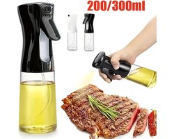 Narimano® Oliesproeier, glas, spuitfles, 300 ml, olieverstuiver, oliesprayfles, olijfolie, spray, salade, oliedispenser voor keuken, koken, BBQ, bakken, grillen, pasta, salade