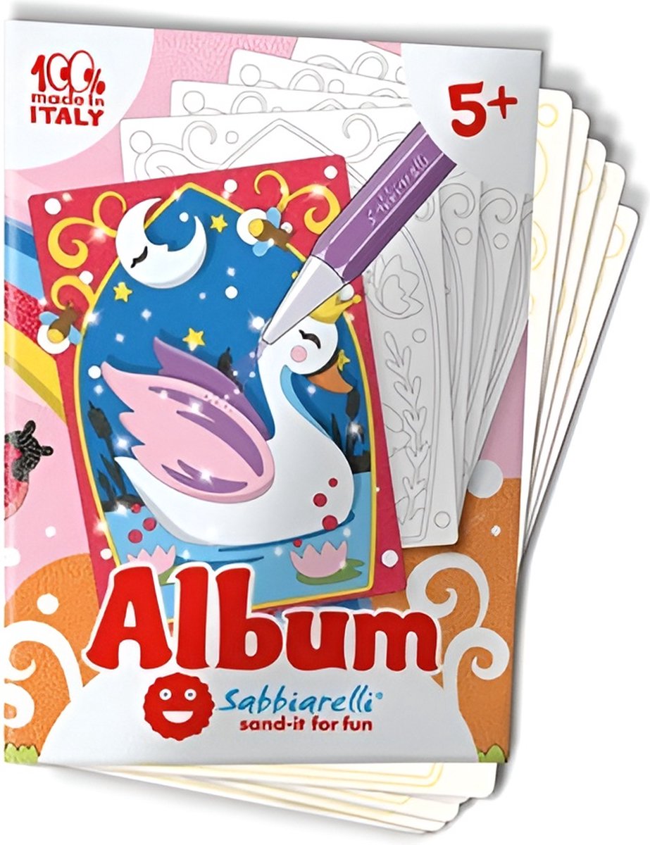 Sabbiarelli zandschilderen album magische wereld creatief speelgoed.
