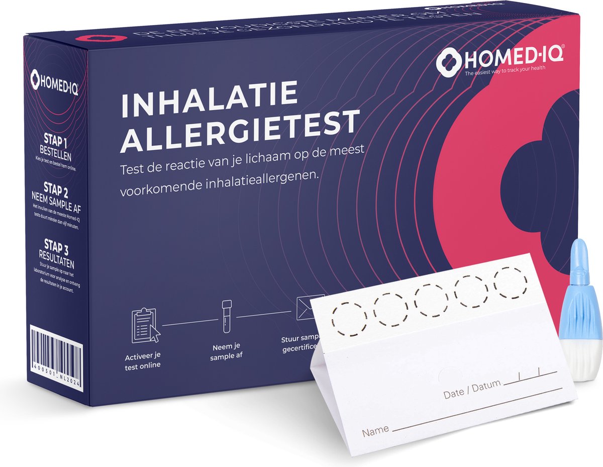 Goedkoopste Homed-IQ - Inhalatie Allergietest - Thuistest - Gecertificeerd Laboratorium - Laboratorium Test