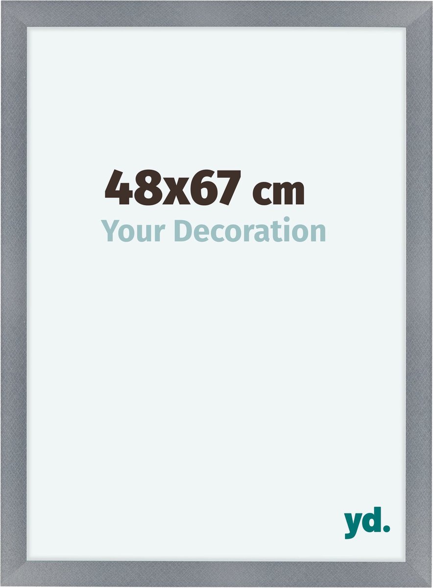 yd. Your Decoration - Fotolijst 48x67 cm - MDF - Aluminium Geborsteld - Como