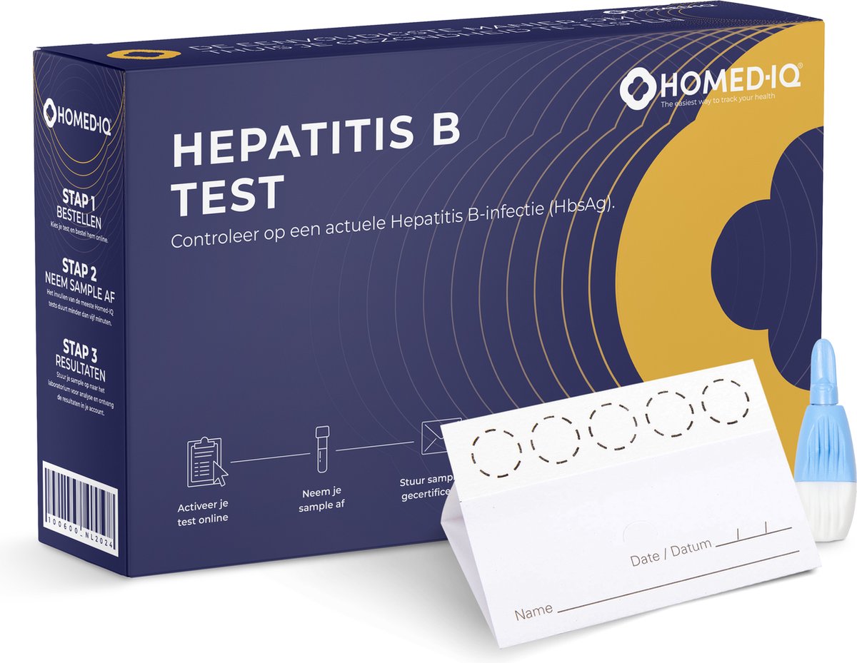 Goedkoopste Homed-IQ - Hepatitis B Test - Thuistest - Deze test onderzoekt anti-HBC