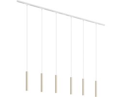 QAZQA slimline keno - Moderne Spot railsysteem verlichting, railverlichting geschikt voor led - 6 lichts - L 166 cm - Beige -