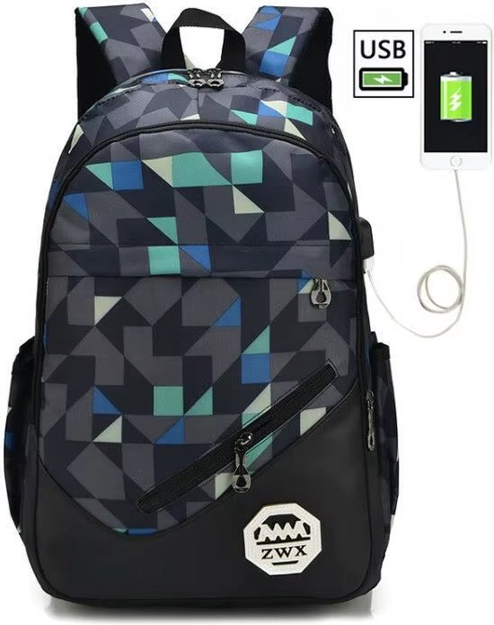 Rugzak - Camouflage Techno - Schooltas - Rugzak Kind - Back to School - Rugtas