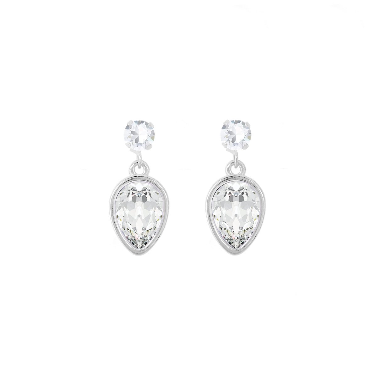 Crystal Zilver - Oorbellen - Zilver