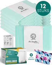 Pure Sensation Luieremmer Navulling - 12 stuks - Geschikt voor Korbell -  Inclusief Extra Luier Etui - Navullingen 15/16 liter - Luieremmer Zakken - Luieremmernavullingen - Luieremmers - Korbell Luieremmer – Luierzakjes Wegwerp - Korbell Navulling