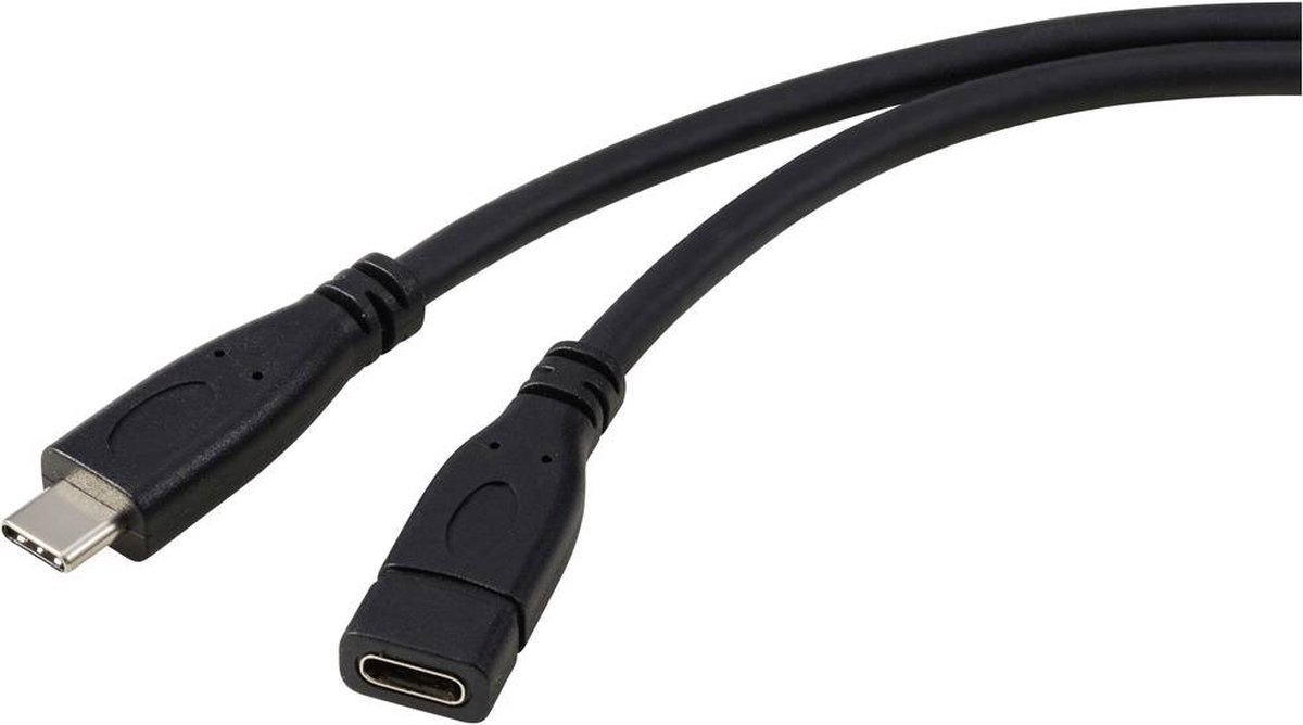 Renkforce RF-5720414 USB-kabel USB 3.2 Gen1 USB-C stekker, USB-C bus 1.00 m Zwart