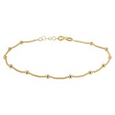 Bracelet de Cheville Points 3, 0 mm 24 + 2 Cm Argent Plaqué Or 3 Microns (Jaune)