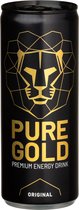 Pure Gold Energy Drink Premium (tray 24 x 25 cl blikjes) (incl. statiegeld)!! - energie drink - eten en drinken - sport - fitness - energy drink - gold - pure gold energy - energy
