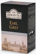 Zwarte doos Ahmad Tea Earl Grey met Westminster afbeelding, 100g.