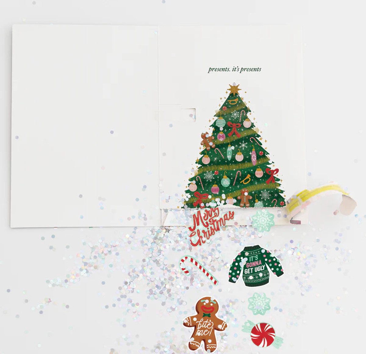 Joker Meowy Weihnachtskarte - Spielt Weihnachtslied Mit Miauen, Inklusive Glitzer