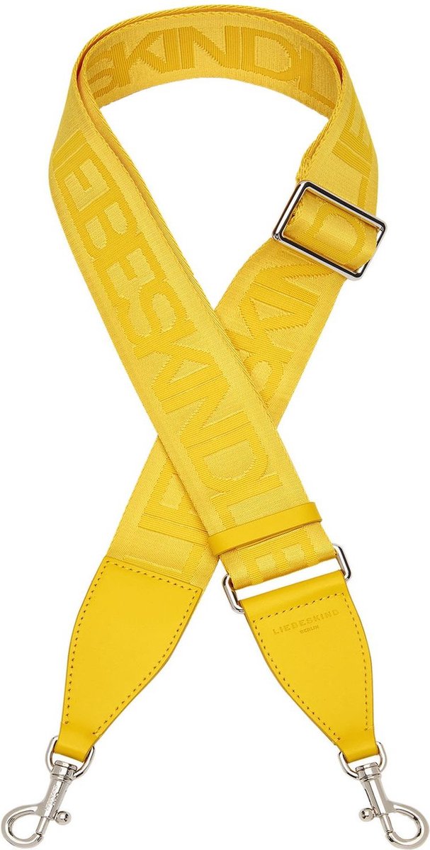 LIEBESKIND BERLIN Schouderriem Accessoires voor tassen Fancy Straps Logo Webbing Strap Lemon Mosterdgeel