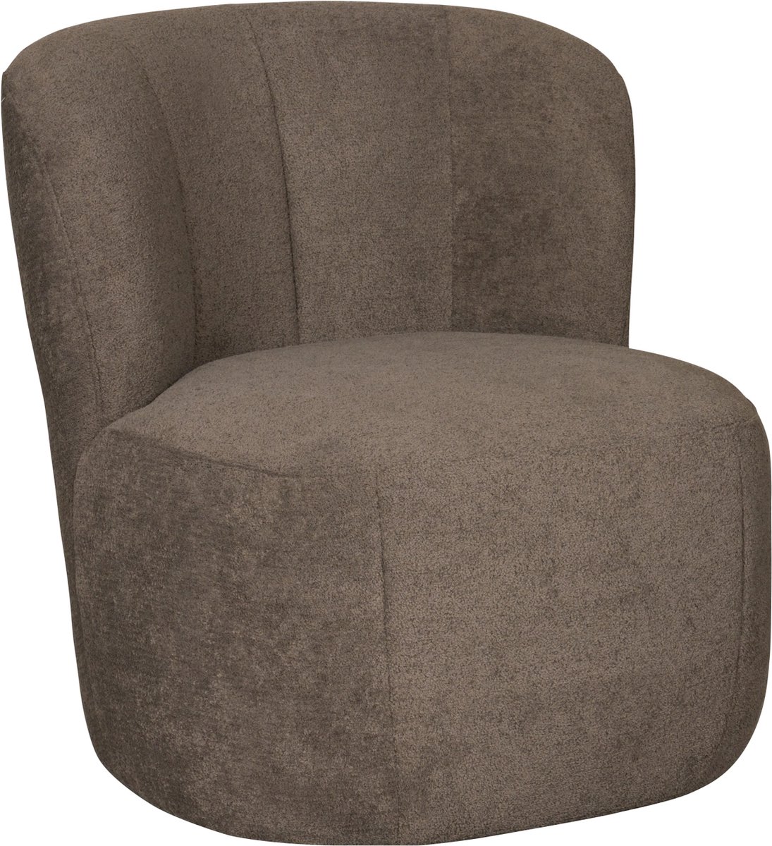 Draaifauteuil Rush - Bouclé - Taupe - 73x76x80 cm (BxHxD) - Koudschuim