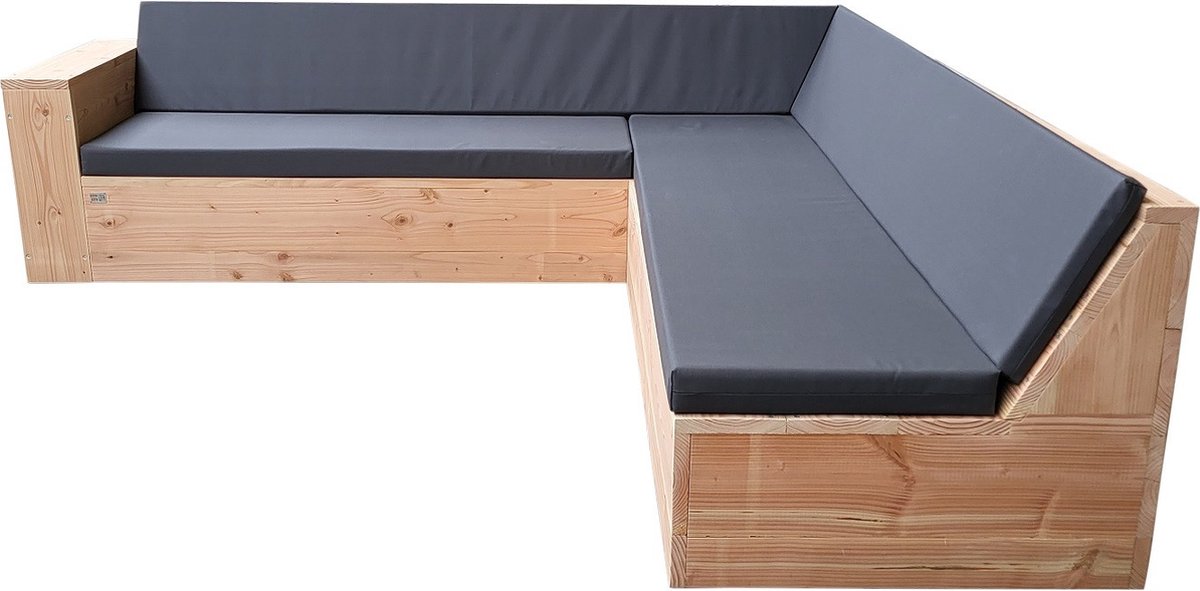 Wood4you - Loungeset 1 Douglas - incl. kussens - 200cm - 240cm (L-vorm)