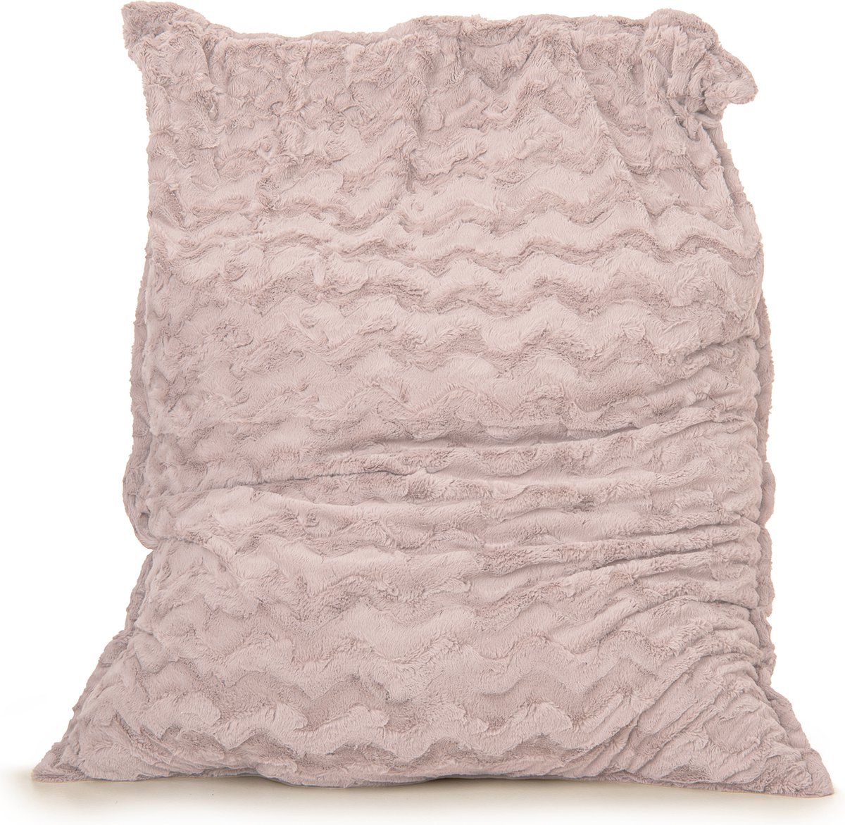 Drop & Sit - zitzak/zitkussen - stijlvolle bontlook (faux) - roze - 100x 150 - heerlijk zacht