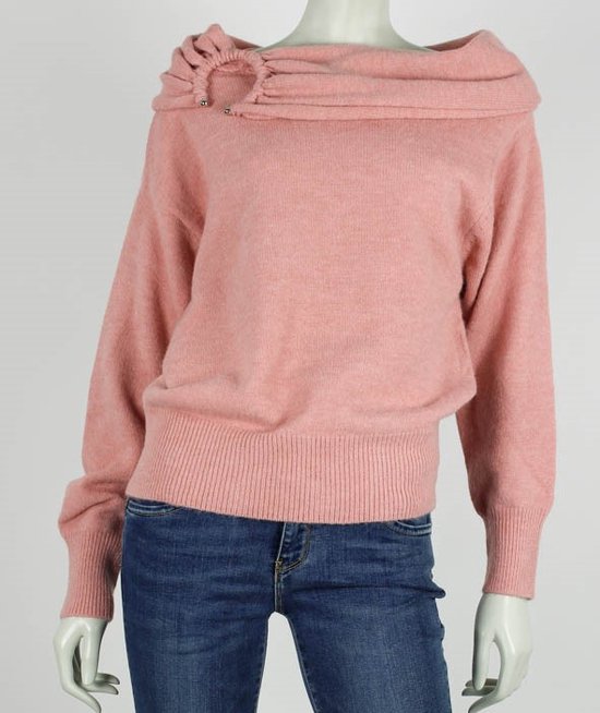 Pull femme Susanne uni rose Taille L/XL